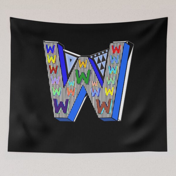 Item preview, Letter W With Stripes Shapes Little Letter Ws designed and sold by artfulnotebook.