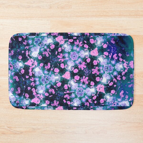Item preview, flower kaleidoscope (058) - blue pink flowers designed and sold by expl-rations.