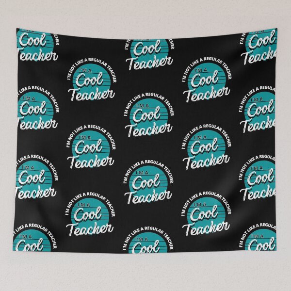 Aperçu de l'œuvre « Je ne suis pas comme un professeur ordinaire, je suis un professeur cool Retro Turquoise - » par Boo-da-chay créée et vendue par Boo-da-chay.