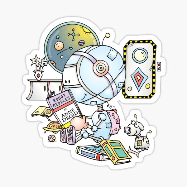 robot riddler Sticker