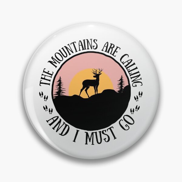 Item preview, The mountains are calling and I must go, John Muir quote about life, sunset print designed and sold by Auntieck.