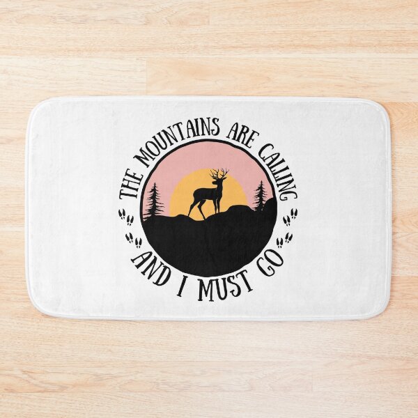 Item preview, The mountains are calling and I must go, John Muir quote about life, sunset print designed and sold by Auntieck.