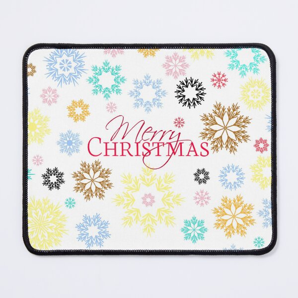 Item preview, Merry Christmas White Multicolored Snowflakes Idea designed and sold by Ross-Sergey.