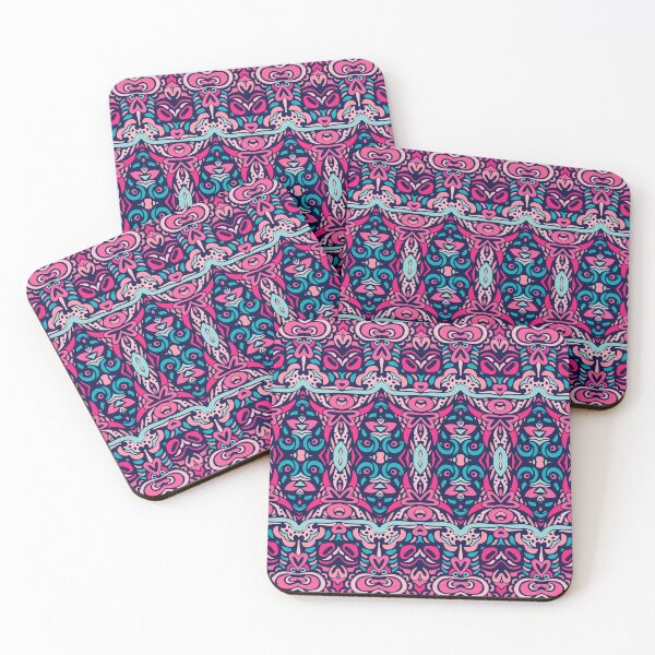 Item preview, Modern Boho Tribal in Pink and Blue designed and sold by AlteredAtelier.