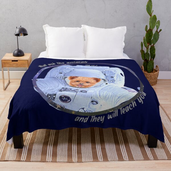Item preview, Spitz Poo Dog Astronaut in Space Bible Verse Ask the Animals Job 12:7 designed and sold by TheKingdomAttic.
