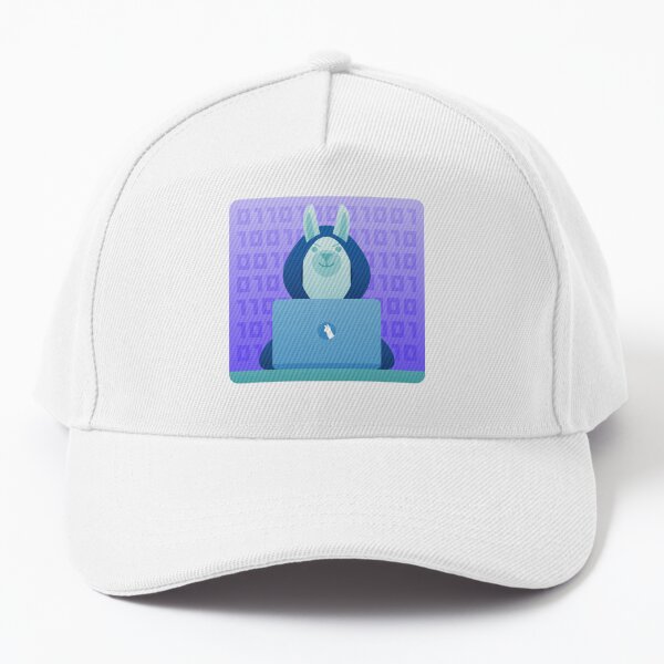 Llama Hacker (Teal) Baseball Cap