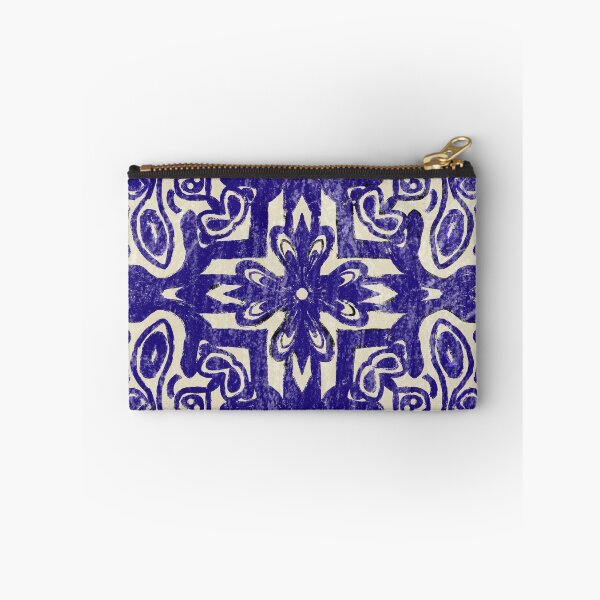 Item preview, Retro Distressed Blue Abstract Tile designed and sold by missdebi27.