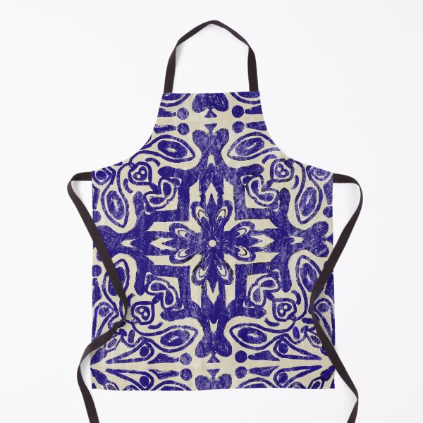 Item preview, Retro Distressed Blue Abstract Tile designed and sold by missdebi27.