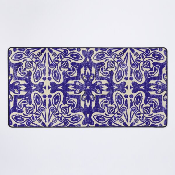 Item preview, Retro Distressed Blue Abstract Tile designed and sold by missdebi27.