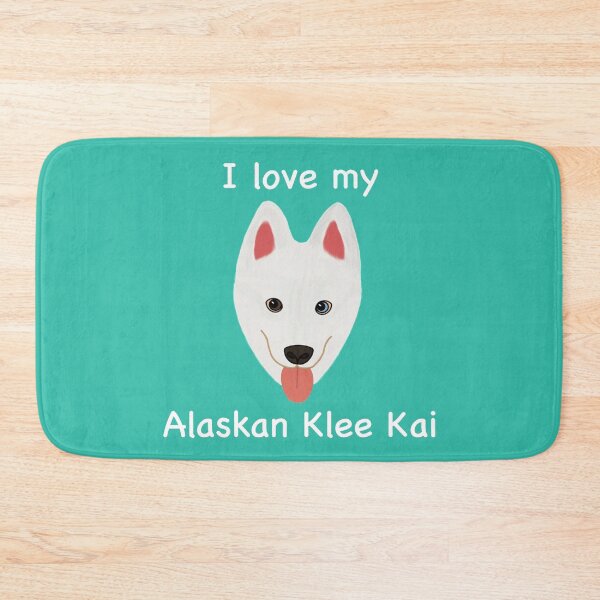 Item preview, I Love My Alaskan Klee Kai (white with one brown eye and blue eye) designed and sold by Tiki-Kreations.