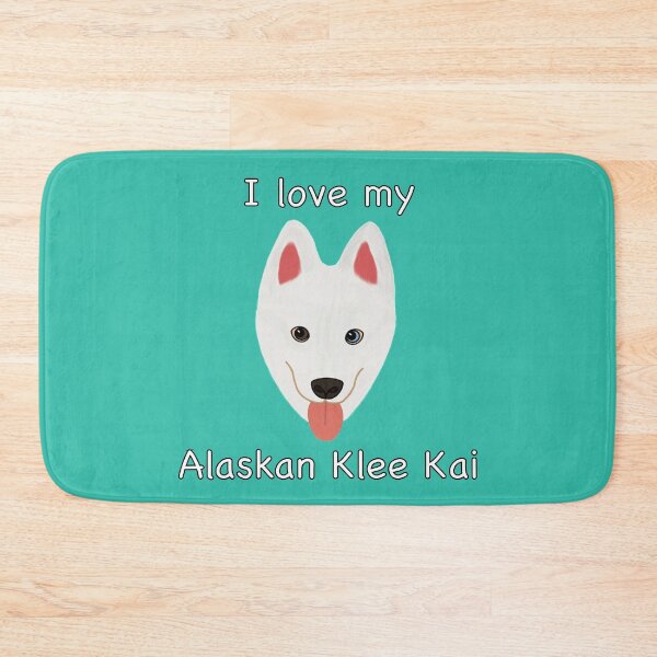 Item preview, I Love My Alaskan Klee Kai (white with one brown eye and blue eye) designed and sold by Tiki-Kreations.