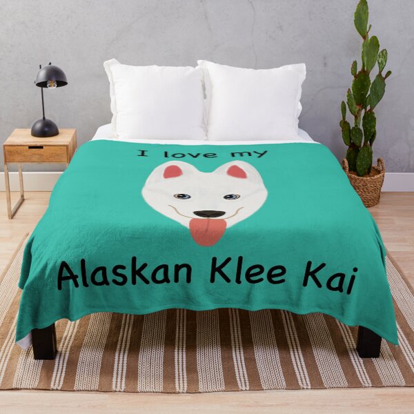 Aperçu de l'œuvre J'aime mon Alaskan Klee Kai (blanc aux yeux bleus) créée et vendue par Tiki-Kreations.