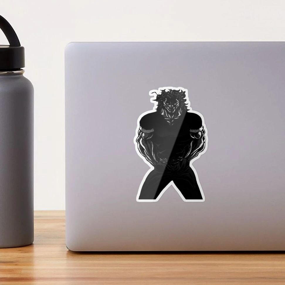 Baki hanma back eating  Sticker by CoconutWater10