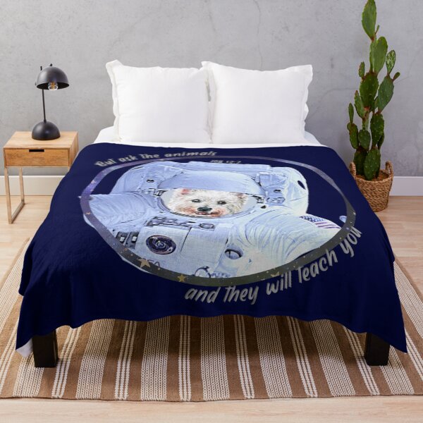 Item preview, West Highland Terrier Dog Astronaut in Space Bible Verse Ask the Animals Job 12:7 designed and sold by TheKingdomAttic.