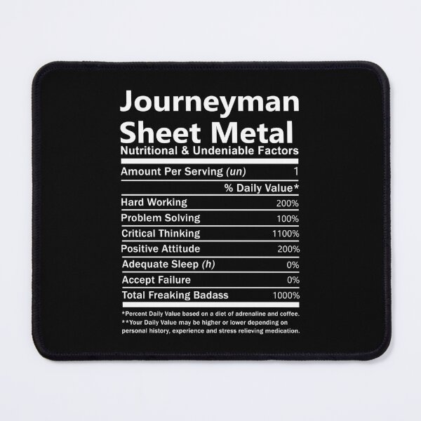 Item preview, Journeyman Sheet Metal T Shirt - Nutritional and Undeniable Factors Gift Item Tee designed and sold by oslandefren.
