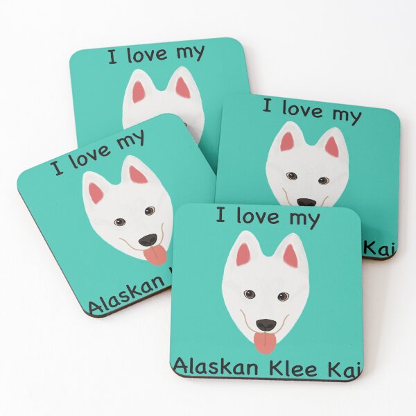 Item preview, I Love My Alaskan Klee Kai (white with brown eyes) designed and sold by Tiki-Kreations.