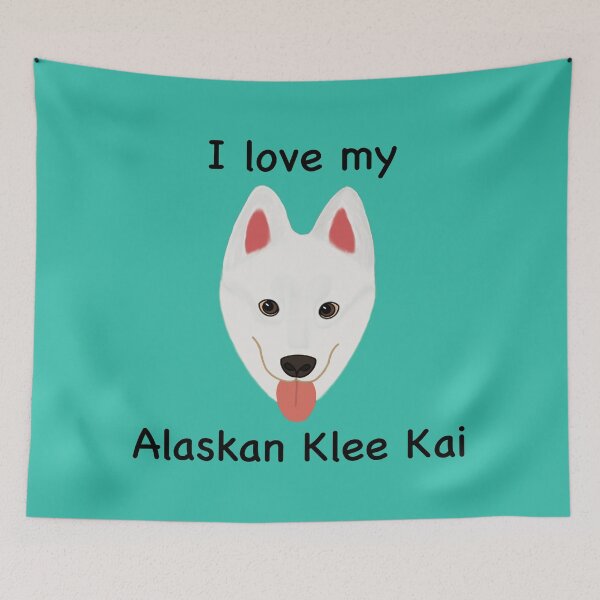 Item preview, I Love My Alaskan Klee Kai (white with brown eyes) designed and sold by Tiki-Kreations.