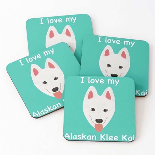 Item preview, I Love My Alaskan Klee Kai (white with brown eyes) designed and sold by Tiki-Kreations.