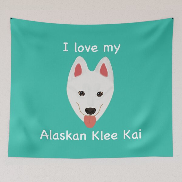 Item preview, I Love My Alaskan Klee Kai (white with brown eyes) designed and sold by Tiki-Kreations.