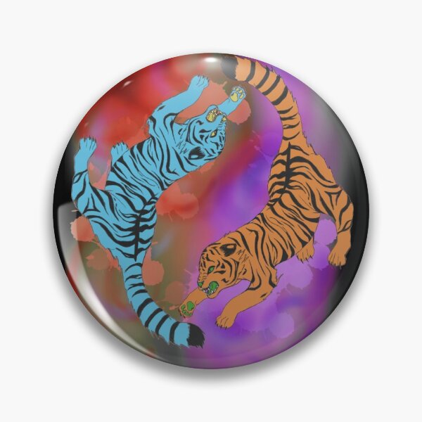 Item preview, Two Tigers/Blue& Orange designed and sold by Bailey Swinney.