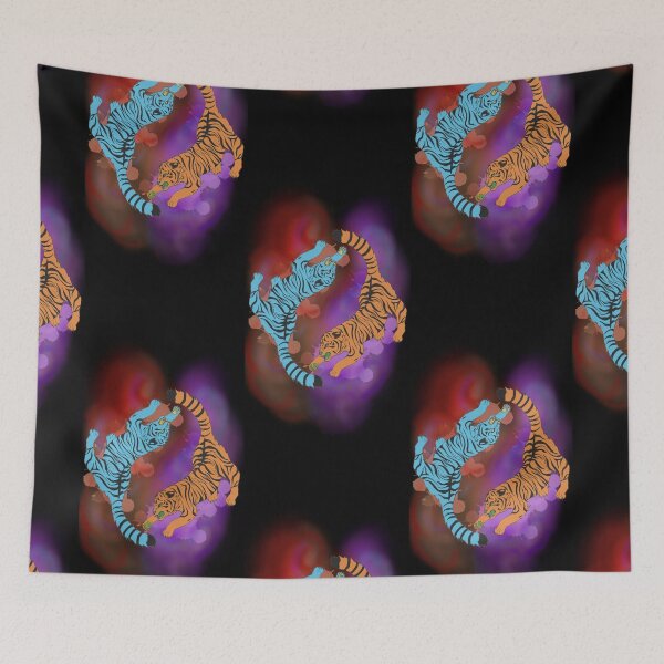 Item preview, Two Tigers/Blue& Orange designed and sold by Bailey Swinney.