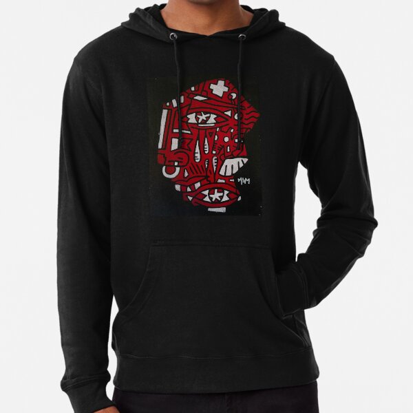 Abstract Expressionist Portrait Lightweight Hoodie