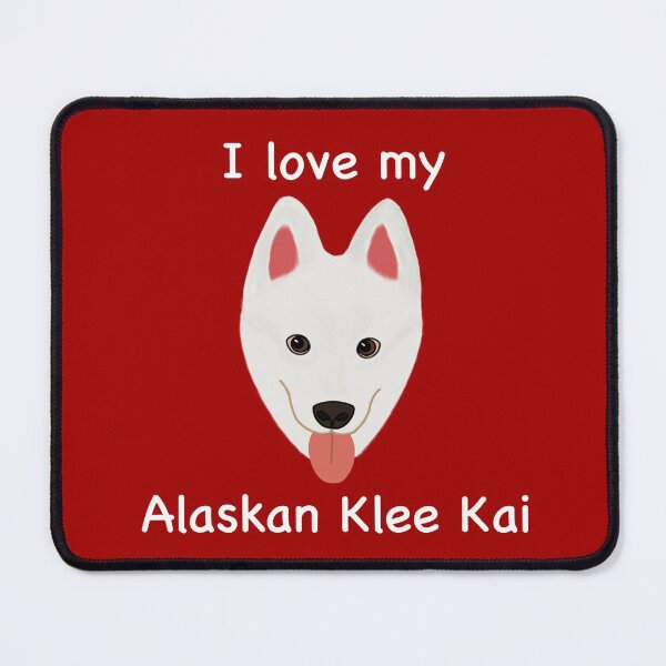 Item preview, I Love My Alaskan Klee Kai (white with brown eyes) designed and sold by Tiki-Kreations.