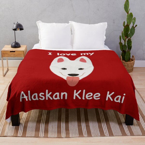 Item preview, I Love My Alaskan Klee Kai (white with brown eyes) designed and sold by Tiki-Kreations.