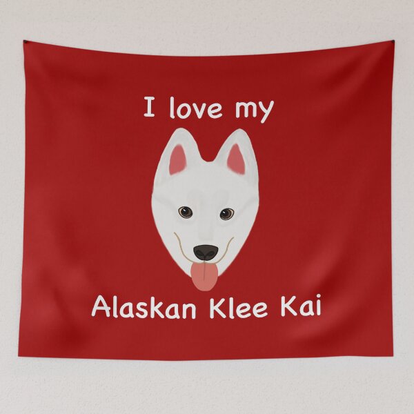 Item preview, I Love My Alaskan Klee Kai (white with brown eyes) designed and sold by Tiki-Kreations.