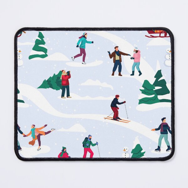 Item preview, People having Fun Skiing Illustration designed and sold by AverilArt.