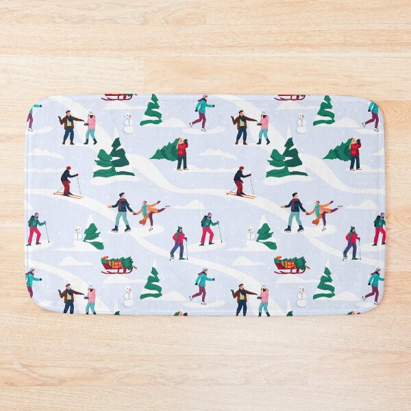 Item preview, People having Fun Skiing Illustration  designed and sold by AverilArt.