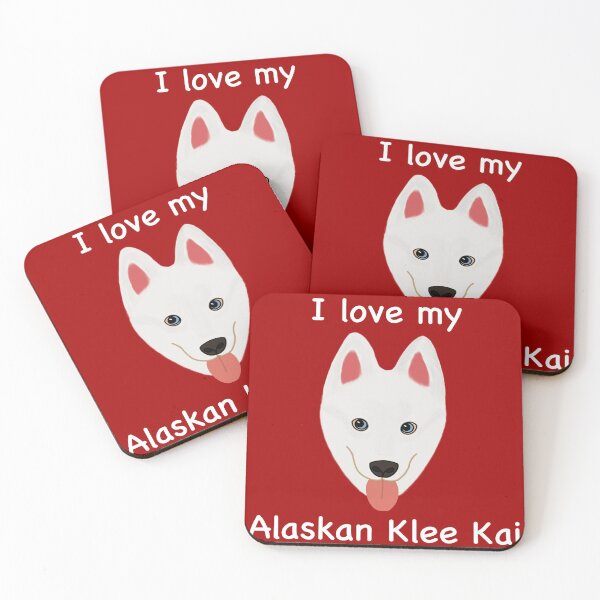 Item preview, I Love My Alaskan Klee Kai (white with blue eyes) designed and sold by Tiki-Kreations.
