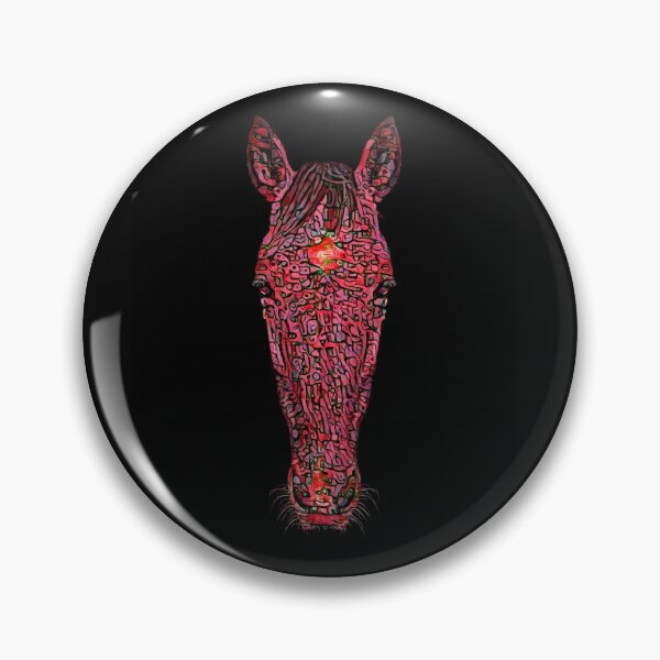 Item preview, Horse Head Squiggle Red Pink designed and sold by joanstratton.
