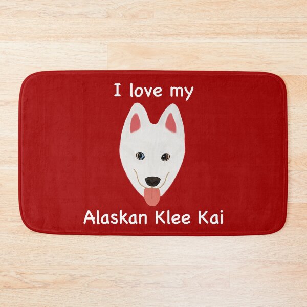 Item preview, I Love My Alaskan Klee Kai (white with one blue eye and one brown eye) designed and sold by Tiki-Kreations.