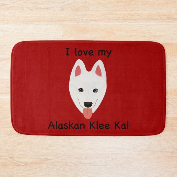 Item preview, I Love My Alaskan Klee Kai (white with one brown eye and blue eye) designed and sold by Tiki-Kreations.