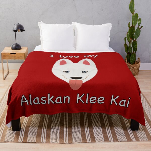 Item preview, I Love My Alaskan Klee Kai (white with blue eyes) designed and sold by Tiki-Kreations.