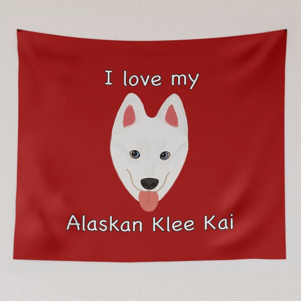 Item preview, I Love My Alaskan Klee Kai (white with blue eyes) designed and sold by Tiki-Kreations.