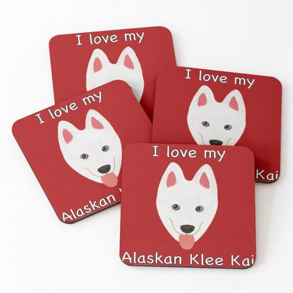 Item preview, I Love My Alaskan Klee Kai (white with blue eyes) designed and sold by Tiki-Kreations.