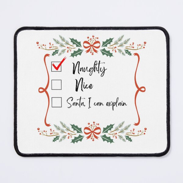 Item preview, Naughty check list designed and sold by JJs-Tees.