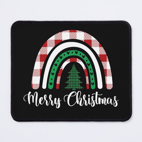 Item preview, Merry Christmas Boho Rainbow Buffalo Plaid Leopard Cute Xmas designed and sold by Rabbitti.