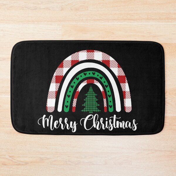 Item preview, Merry Christmas Boho Rainbow Buffalo Plaid Leopard Cute Xmas designed and sold by Rabbitti.