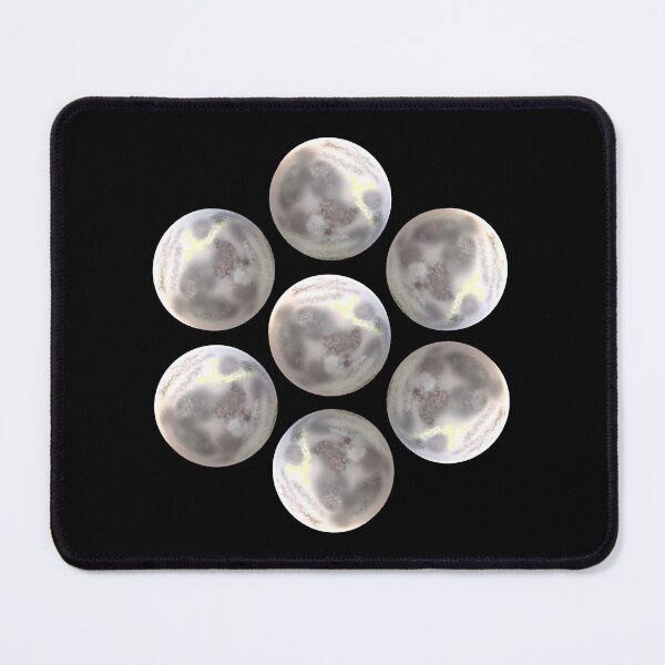 Item preview, Multiplied Moons Sticker (Black Background) designed and sold by ArtByLM.