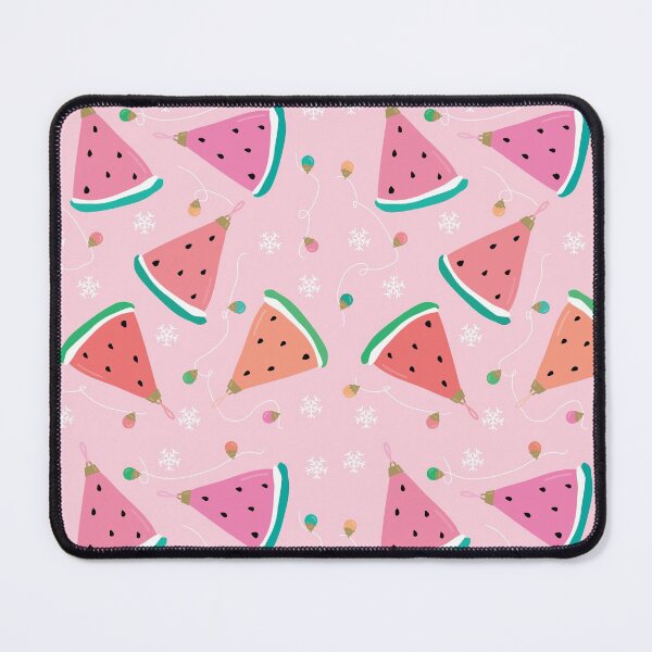 Item preview, Watermelon Ornament -Pink Christmas Art Print designed and sold by TheBrightInk.