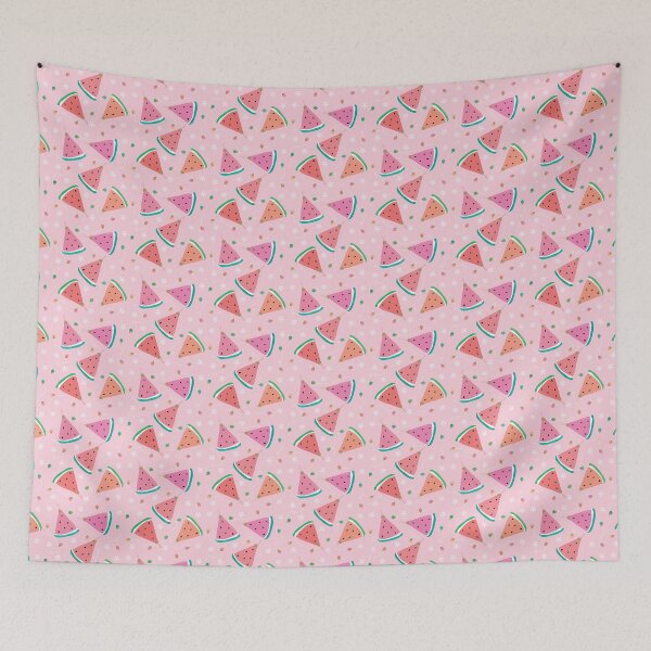 Item preview, Watermelon Ornament -Pink Christmas Art Print designed and sold by TheBrightInk.
