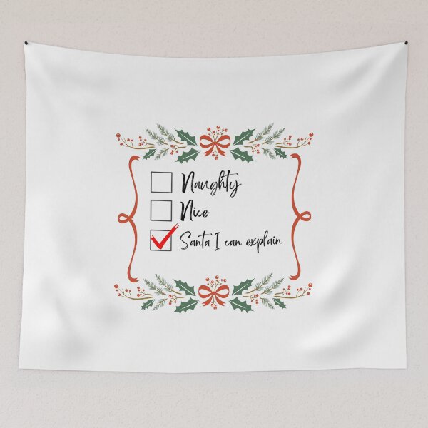 Item preview, Santa I can explain checked list  designed and sold by JJs-Tees.