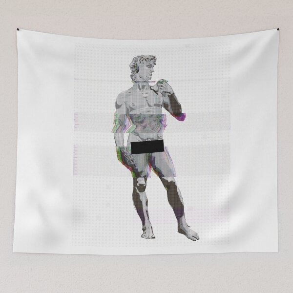 Item preview, Michelangelo’s David Wavelength Glitch  designed and sold by KristaZed.
