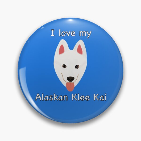 Item preview, I Love My Alaskan Klee Kai (white with brown eyes) designed and sold by Tiki-Kreations.
