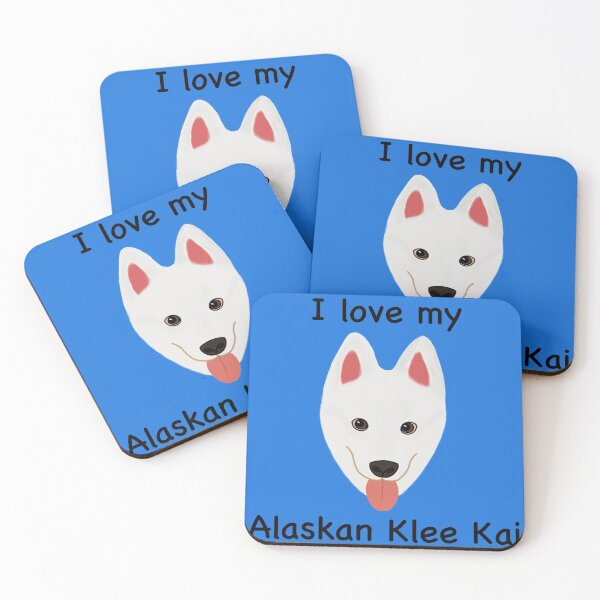 Item preview, I Love My Alaskan Klee Kai (white with brown eyes) designed and sold by Tiki-Kreations.