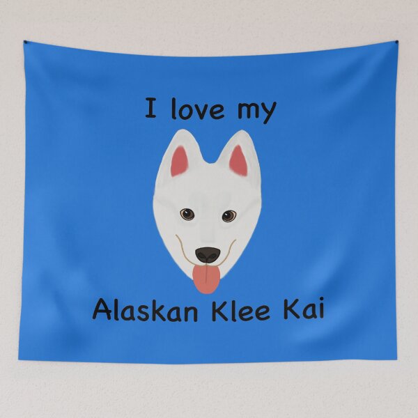 Item preview, I Love My Alaskan Klee Kai (white with brown eyes) designed and sold by Tiki-Kreations.