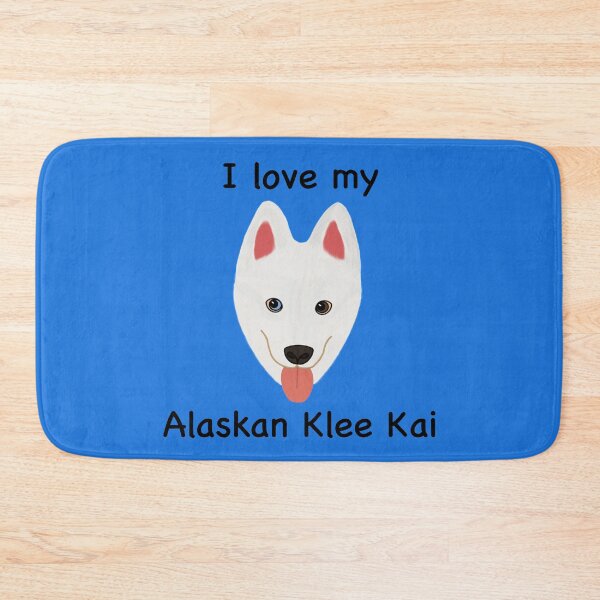 Item preview, I Love My Alaskan Klee Kai (white with one brown eye and blue eye) designed and sold by Tiki-Kreations.
